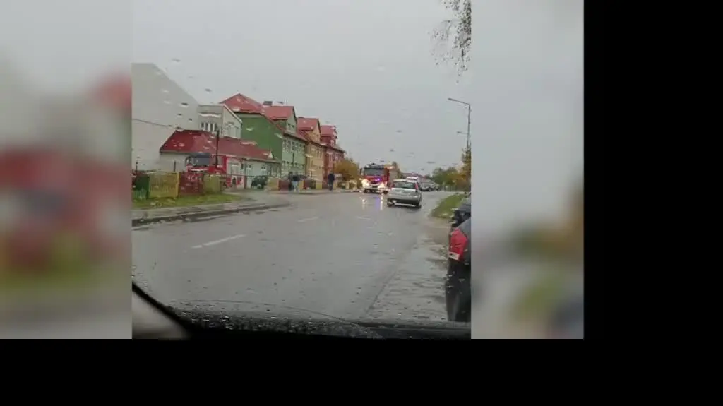 Ewakuacja w szkole w Sadlinkach