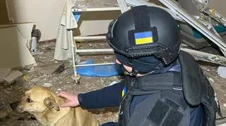 Szpital w miejscowości Wełykyj Burłuk po rosyjskim ataku 