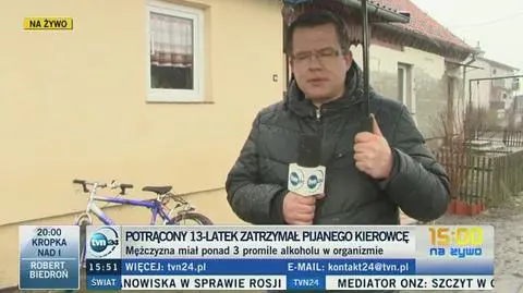 Potrącony 13-latek zatrzymał pijanego kierowcę