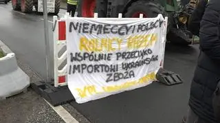 Niemieccy i polscy rolnicy protestują razem