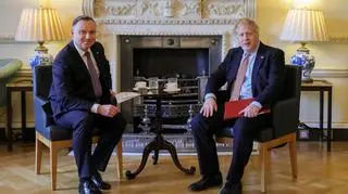 Andrzej Duda and Boris Johnson at 10 Downing Street