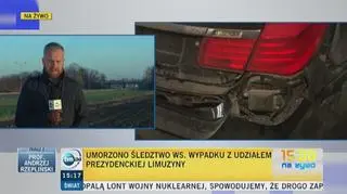 Śledztwo ws. wypadku limuzyny prezydenta umorzone