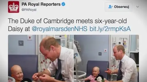 Książę William odwiedził pacjentów szpitala Royal Marsden w Londynie