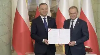 Prezydent Andrzej Duda i premier Donald Tusk