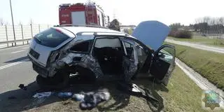 Zniszczony bok renault