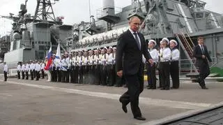 Władimir Putin wizytuje Flotę Czarnomorską. Zdjęcie archiwalne
