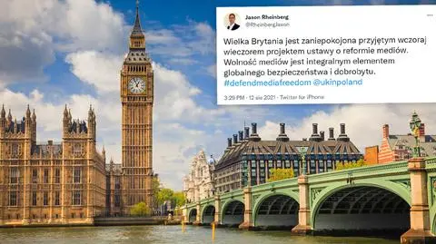 "Wielka Brytania jest zaniepokojona przyjętym wczoraj wieczorem projektem ustawy o reformie mediów"
