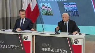 Defence Minister Mariusz Błaszczak and Deputy Prime Minister Jarosław Kaczyński