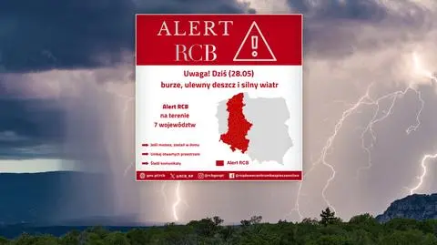 Alert RCB dla siedmiu województw. "W trakcie burzy znajdź bezpieczne schronienie"
