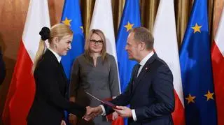 Agnieszka Kwiatkowska-Gurdak i Donald Tusk 