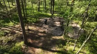 Miejsce odnalezienia szczątków rakiety pod Bydgoszczą 