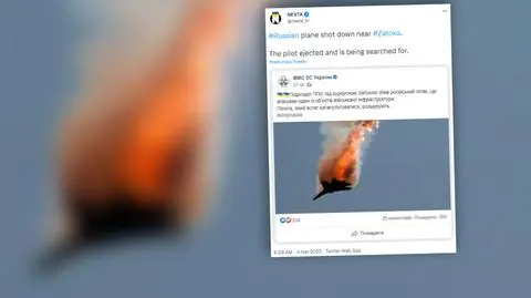 Ukraińcy zestrzelili rosyjski samolot - ale nie ten. To stare zdjęcie