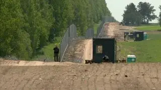Zapora na granicy polsko-białoruskiej