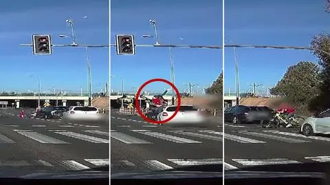 Kobieta momentalnie znalazła się w powietrzu