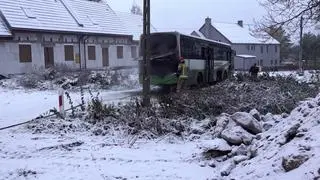 Spłonął tył autobusu