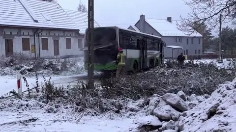 Spłonął tył autobusu