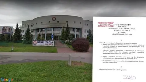 Każdy kto chce wejść na teren Akademii Nauk Stosowanych Wincentego Pola w Lublinie musi być osobą zaszczepioną