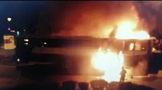 Pasażerowie zdążyli opuścić płonący autokar