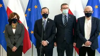 Gabriela Morawska-Stanecka, Tomasz Grodzki, Marcin Bosacki i Michał Kamiński