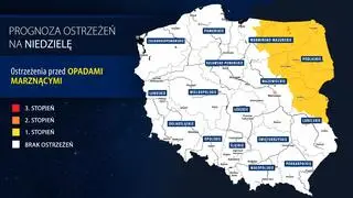 Prognoza zagrożeń meteorologicznych na niedzielę