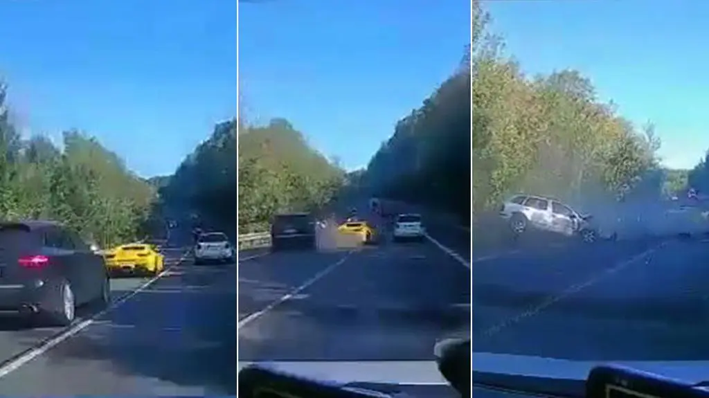 Wypadek z udziałem luksusowych samochodów z Polski