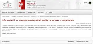 Komunikat Centrum Informacyjnego Sejmu