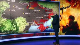 Mapa inwazji Rosji na Ukrainę