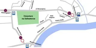 Organizacja ruchu przy Cmentarzu na Salwatorze w Krakowie