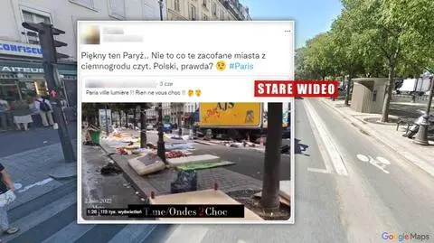 Brudne i zaśmiecone ulice Paryża. To nie jest aktualne nagranie
