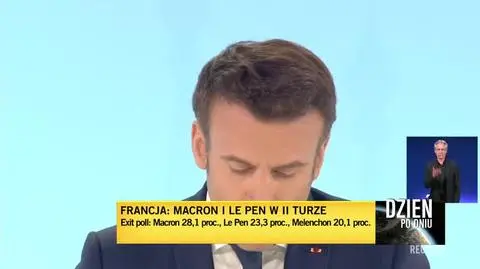 Przemówienie Emmanuela Macrona po I turze wyborów prezydenckich we Francji
