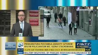 Zarzuty dla czterech policjantów w sprawie śmierci Stachowiaka