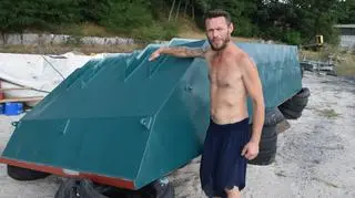 Rafał "Turbo" Promiński od ponad trzech lat buduje swoją łódź