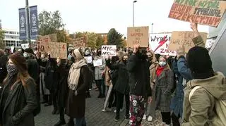 Protest studentów przy Uniwersytecie Gdańskim 