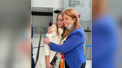 Księżna Yorku Sarah Ferguson spotkała się w Warszawie z uchodźcami z Ukrainy