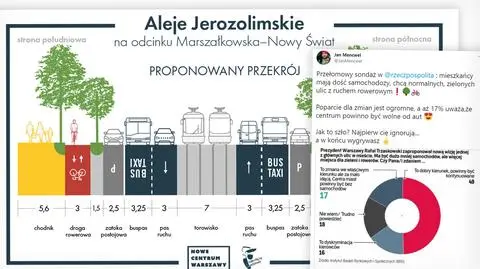 Warszawiacy są za zwężeniem Alej Jerozolimskich