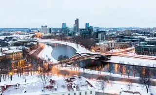Widok na Wilno, stolicę Litwy  