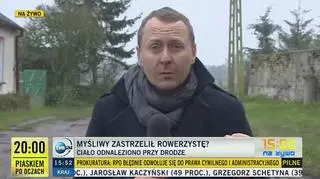Postrzelony rowerzysta. Podejrzany myśliwy