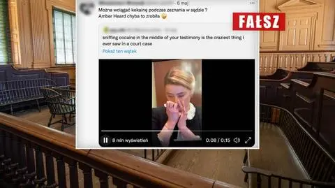 Amber Heard wciągała kokainę w sali sądowej? Ten film nie jest dowodem