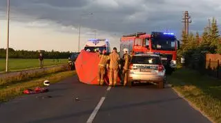 Motocyklista zginął po zderzeniu z policyjnym radiowozem