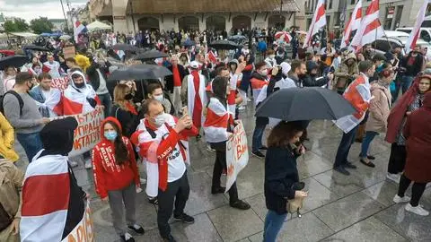 Protest na placu Zamkowym