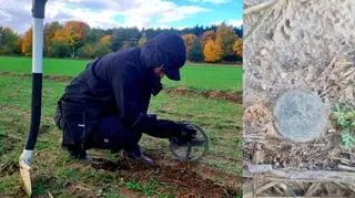 Monety i guziki z XIX w. to bardzo powszechna kategoria znalezisk. Poszukiwania w Dębienku