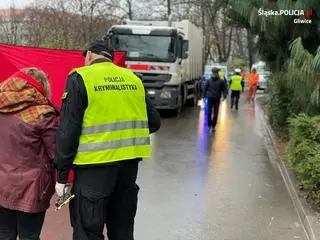 37-latek zginął potrącony przez śmieciarkę