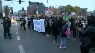 Protest w Łodzi