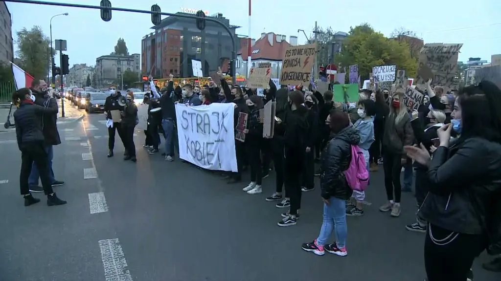 Protest w Łodzi
