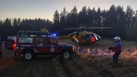 Wypadek w rejonie Jaworzynki Gorcowskiej