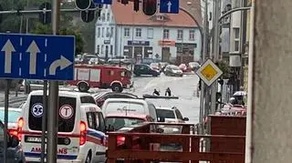 Zielona Góra, ulewa na ulicy Westerplatte
