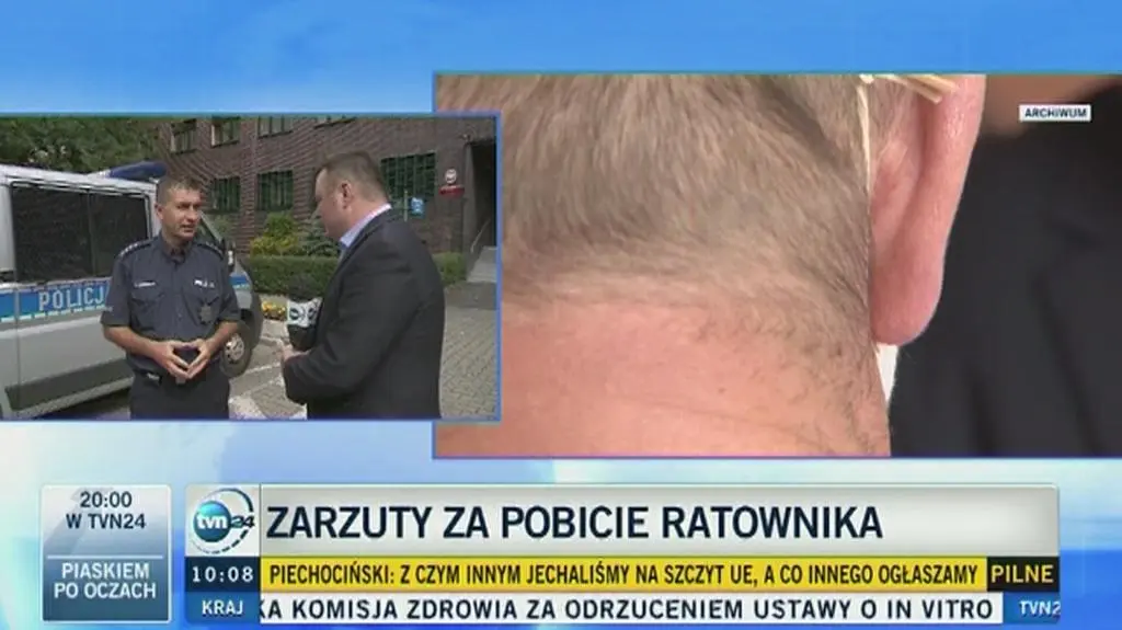 Zarzuty za pobicie ratownika