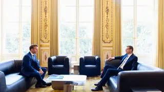 Emmanuel Macron and Mateusz Morawiecki