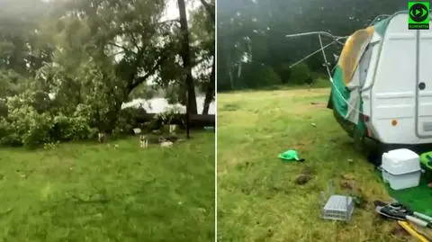 Gwałtowne burze przeszły przez Warmię i Mazury. Ewakuowali obóz harcerski, zalana jest jedna z dróg