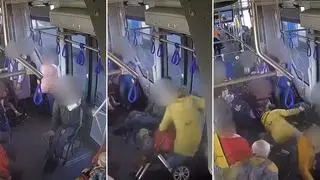 Pasażerowie poprzewracali się w wyniku gwałtownego hamowania